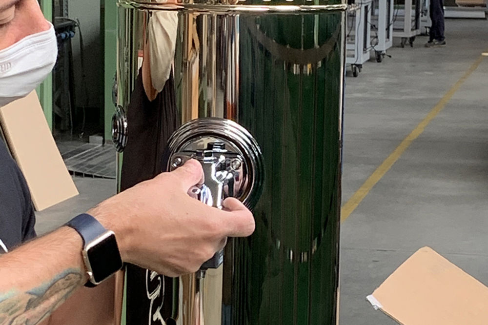 Hand crafting an Italy Coffee Machine by artisans in Italy, Bezzera hand crafted coffee machine factory, manufacturer and supplier